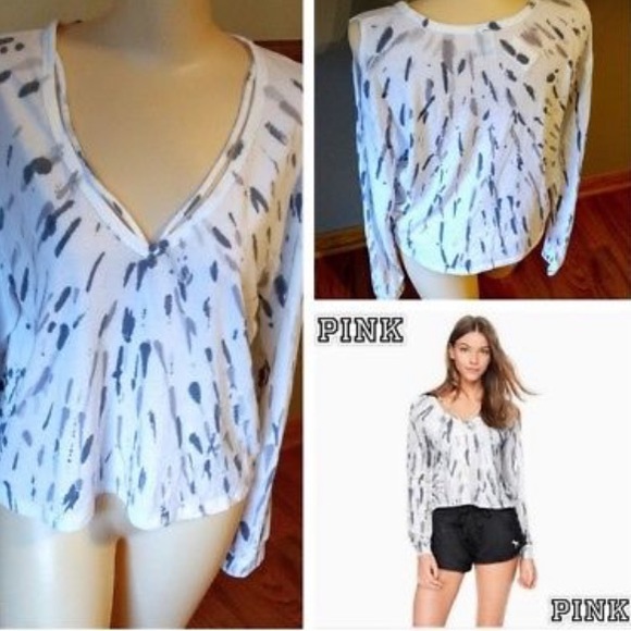 Xs Victoria’s Secret PINK long sleeve crop top - Picture 7 of 7